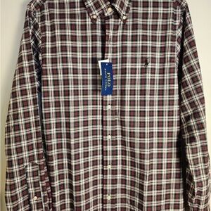 Ralph Lauren Men's Checkered Shirt in Red and White